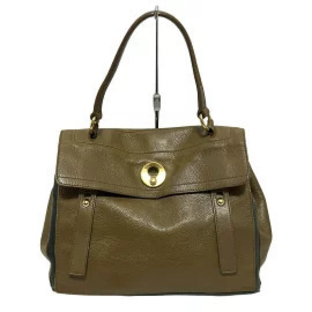 Saint Laurent Yves Muse Two Handbag Brown Leather